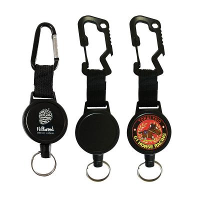 China Multitool Retractable Popular Key Chain Metal Wire Stainless Steel Heavy Duty Retractable Key Chain for sale