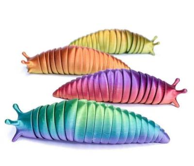 China Creative Wholesale Eco-Friendly Decompression Twist Slug Toys HY052 Relieve Non-Toxic Decompression Stress Release Toy Stress Release Fidget Slug Stress Kids Fun for sale