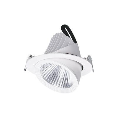 China Rotatable Adjustable Light Direction 10w 15w 18w 20w 25w 30w 40w White Recessed Led Spotlight Housing for sale