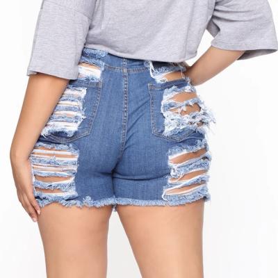 China Summer style ladies clothes pants plus size women's jeans QUICK DRY QUICK DRY shorts new ripped jeans shorts women wholesale for sale