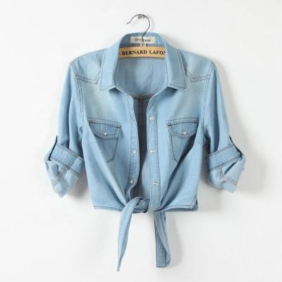 China Wholesale Hot Sale Women's Breathable Denim Short Sleeve Blue Denim Jacket Custom Women's Breathable Jeans for sale