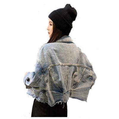 China Wholesale new fashion breathable lattice jacket women 2021 breathable printing denim jacket women outwear for sale