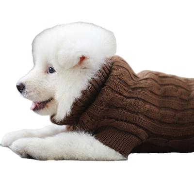 China Soft Soft Dog Sweater Knitting Small and Medium Autumn and Winter Teddy Bichon Pomeranian Schnauzer Clothes Solid Color Dog Clothes for sale