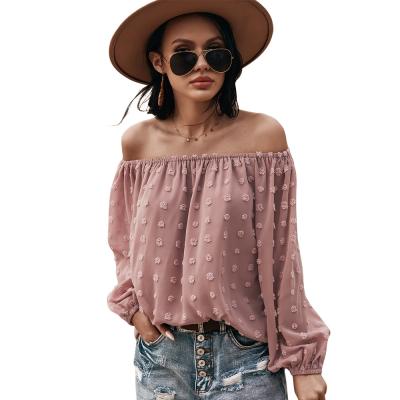 China New Style Anti-wrinkle One-Shoulder Shot Sheath Top Women's Elegant Off-Shoulder Top for sale