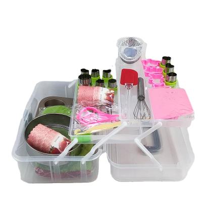 China Universal Organizer 3-Layer Plastic Storage Box Container Universal Organizer for Cake Decorating Tool Box for sale