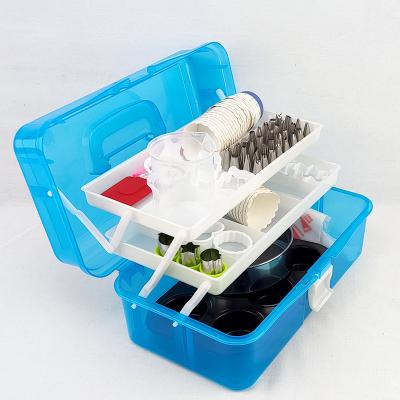 China Modern Cake Decorating Consumables Bundle with Storage Box and Cupcake Tips Baking Kit for sale