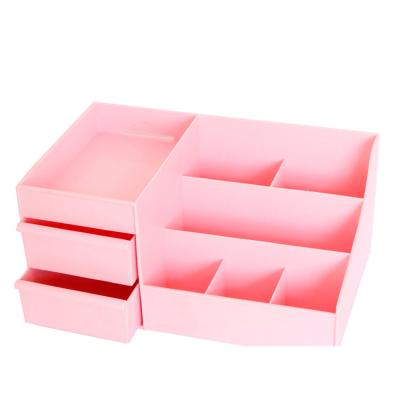 China Multifunctional countertop organizer for cosmetics and vanity brush with holder for lipstick, holds brushes, eye shadow, and jewelry desk for sale