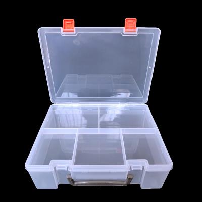 China Traditional Custom Puzzle Clear Plastic Storage Bin Tote Organizing Container with Durable Lid and Secure Locking Buckles for sale