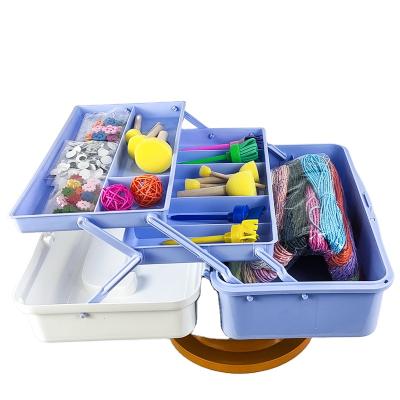 China 13 Inch Sustainable Organizer Box With Three Layered Processed Storage Case With Lids for sale