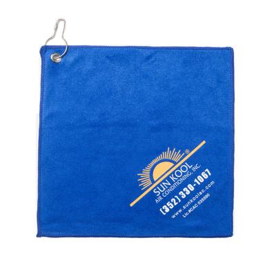 China 2022 Hot New Arrival Colored QUICK DRY Bottom For Front Blank For Back Custom Logo Hand Sport Towel High Quality Golf Towel With Logo for sale