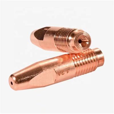 China High quality and considerable copper tip M10x1.25x40mm, 1.2 bored price MIG spare parts 42.0001.1578 contact tip for sale