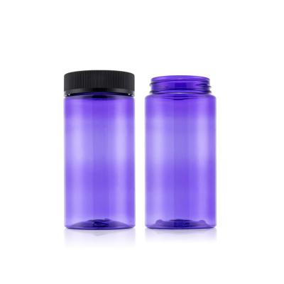 China Custom Size 60ml 80ml 240ml 280ml Medicine Purpose Herb Herb Jar Pill PET Wide Mouth Plastic Capsule Jar for sale