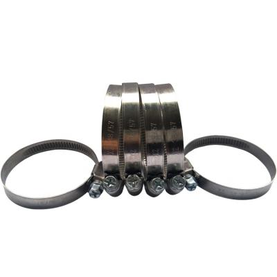 China Car Water Pipe Clamp German Type 201 304 Stainless Steel Spiral Pipe Clamp Large Crimp Water Pipe Clamps for sale