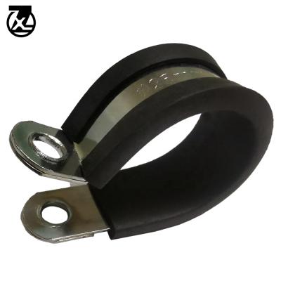 China Pipe clamp and saddle clip upvc small saddle clip EPDM rubber casing coated pipe clamps for sale