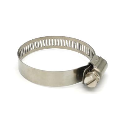 China Sizes Of Hose Connection Stainless Steel Hose Clamps American Kind For Diesel Engine With 50% Perforated for sale