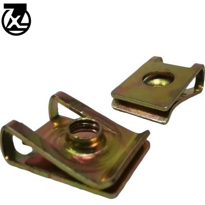 China Zinc Custom Manufacturing All Kinds Tubular Base Nut Snap Nut Clip for sale