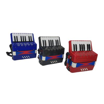 China Factory Direct Hotsale ABS Plastic+Kraft Paper 17 Buttons 8 Bass Accordion Toy Acordeon For Kids Beginner for sale