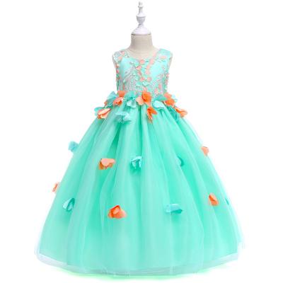 China Breathable Girls Dressy Dresses Kids Flower Pink Pretty Dress Girls Princess Dresses for sale