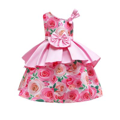 China Girls Dress Dresses Sleeveless Kids Dresses Baby 1year 5 Years Old Birthday Dress Elegant Girls' Dresses for sale