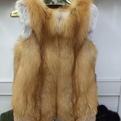 China vestmensfurjacketminkvestfurcoatforwomenlongjack Real Sleeveless Wide-Waisted Fox Fur Vest Red Fox Fur Vest Women Winter Anti-Wrinkle for sale