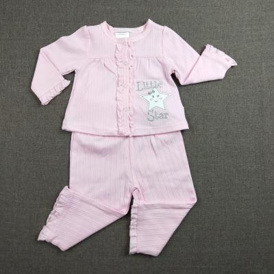 China 0 - 3 Months Baby Girl Pink Clothing Sets Lovely Style 2 Pcs Newborn Swaddle Clothing for sale