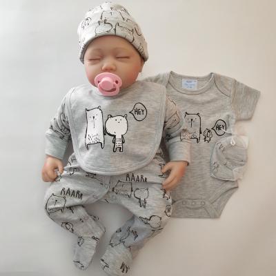 China Summer Knitted Cute Newborn Baby Boy Clothes Unique Infants Clothes 5PCS for sale