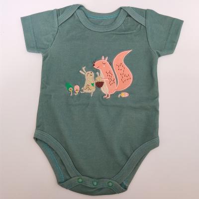 Cina Pagliaccetto infantile del cotone del bambino della tuta della manica di Onesie del vello del bambino dei pagliaccetti breve in vendita