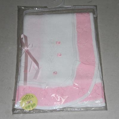 China Breathable Knitted Baby Shawls Baby Blanket Newborn Swaddle Receiving Wrap for sale