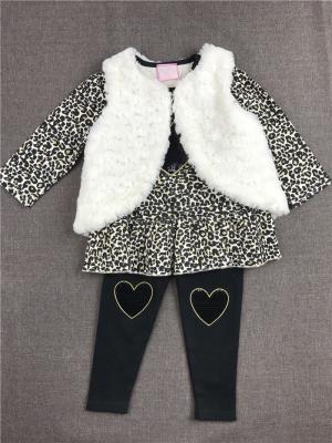 China De Winterkleren van de Spandex Leuke Baby, 3 PCs-de Klerenlagen van de Vestreeks Gebreide Baby Te koop