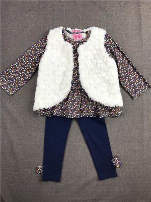 China Simple Stylish Baby Girl Clothing Sets Anti Wrinkle Fleece Fabric For Winter for sale