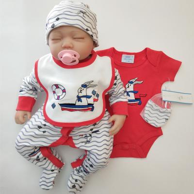 China Embroidered Baby Girl Clothing Sets , 5pcs 100% Cotton Baby Girl Clothes Gift Sets for sale