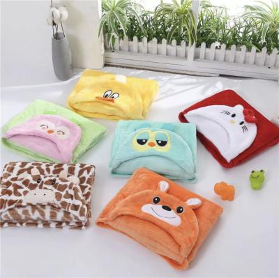 China Bright Color Baby Poncho Towel Polar Fleece Blanket Swaddle For Newborn Infants And Baby for sale