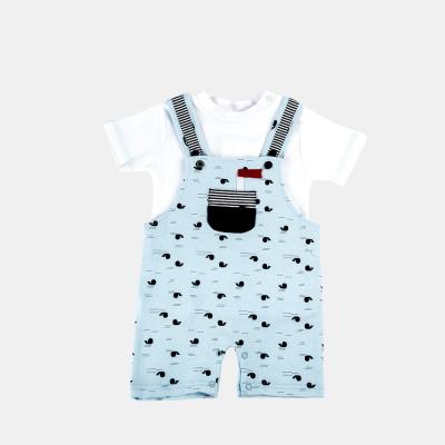 China De algemene Zomer van de Babyjongen kleedt de Zachte van de Katoenen Blauwe Stijl Kleurenmanier voor Peuter Te koop