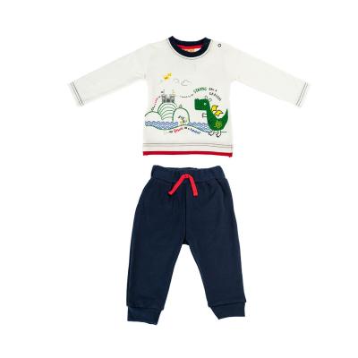 China Long Sleeve Cotton Baby Boy Clothing Sets Baby Boy Outfit Sets Dragon Pattern for sale