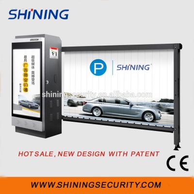 China Boom barrier gates with advertisement and LED strip for car parking lot for sale