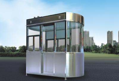 China Stainless Steel Security Guard Booths , Park Security Guard Shack for sale