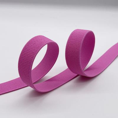 China New Design Custom Narrow Woven Elastic Band Roll Sustainable For Clothes for sale