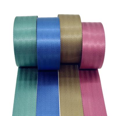 China High quality custom made color viable pattern woven nylon belt for car seat belt for sale