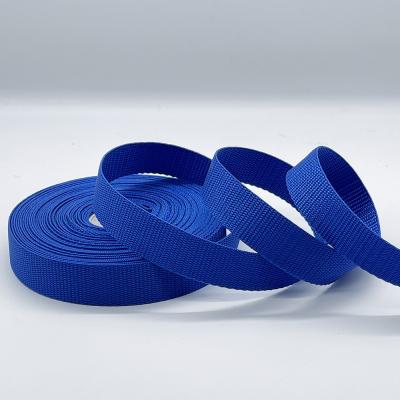 China Sustainable high quality 15mm 20mm 25mm width pp polypropylene webbing roll for bagpack belt for sale