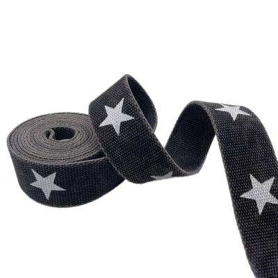 China Durable Printed Webbing Customized Logo Heavy Duty Woven Printed Polyester Webbing for sale