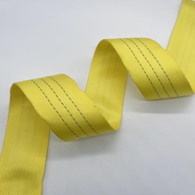 China Durable Strong Tenacity 1-10T Color Polyester Lifting Sling Polyester Webbing Flat Sling for sale