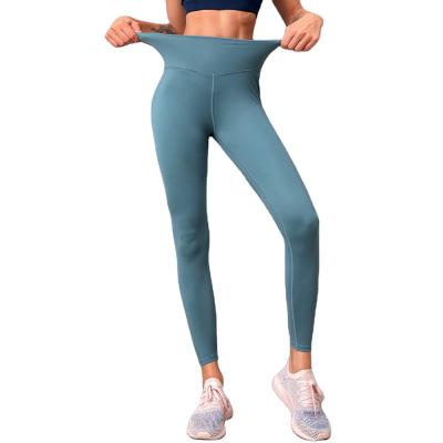 China Cucstom Design Fitness Wear Spandex Nylon Breathable Tights Woman Waisted Squat Gym High Top Yoga Gaiters for sale