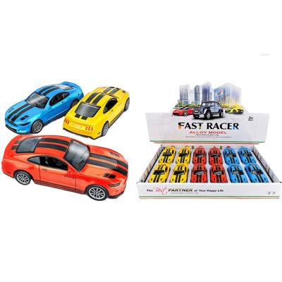 China Toy Wholesale Fast Delivery Mini Diecast Pull Back Small Car Toys Metal LED Lights Music for sale