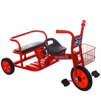 China Ride On Toy New Model Kids Tricycle 3 Wheel Drift Tricycle Car With Basket And Two Seats for sale