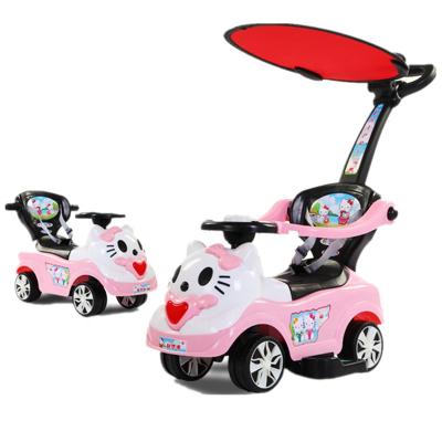 China Ride On Toy Cartoon Ride On Infant Toy Car Swing Car 3 In 1 Slide Baby Pusher Car for sale