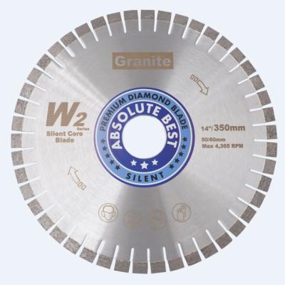 China Core W2 Diamond Saw Blade Cutting Granite Silent Soft Straight Edge 16inch/400mm High Speed for sale