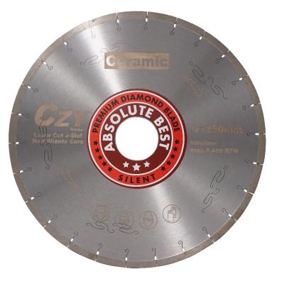 China . High Speed ​​Straight Smooth Edge 14in/350mm CZY Series J-slot Circular Cutting Disc For Porcelain for sale