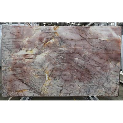 China Custom Modern Slim Cosmopolitan Natural Marble Backlit Panel Plastics Quartzite Rose Panel Plastics Honeycomb Backer Tile Modern Slim Onyx for sale