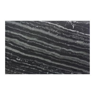 China Customized Wholesale Modern Size Brush Black Travertine Cheap Natural Marble for sale