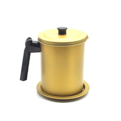 China Large Capacity 304 Stainless Steel Oil Pot Filter Oil Storage Viable Grease Keeper, Grease Oil Purifier Container Pot for sale